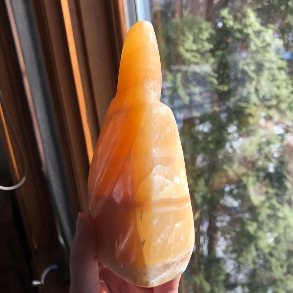 Orange calcite crystal freeform - Picture 4 of 10